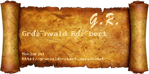 Grünvald Róbert névjegykártya