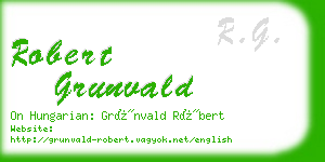 robert grunvald business card